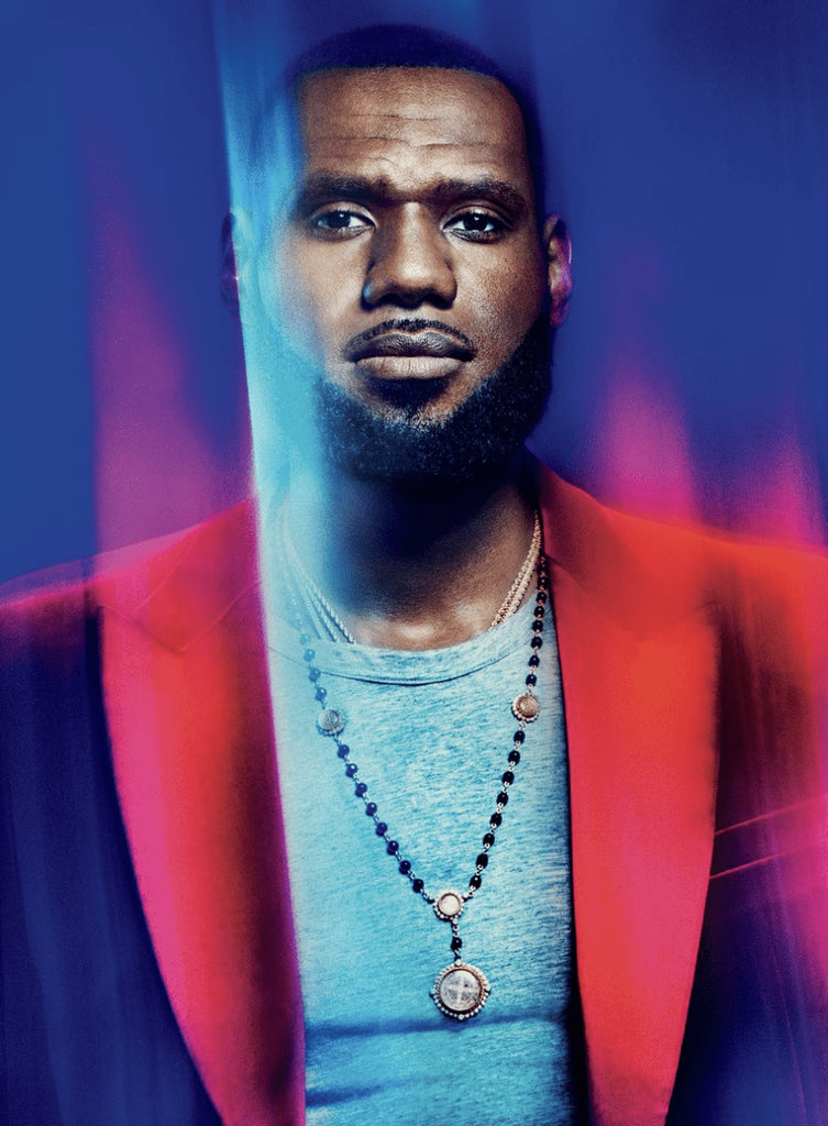 LeBron James wears his favorite piece of jewelry, a rosary by Virgins Saints & Angels - VSA Designs