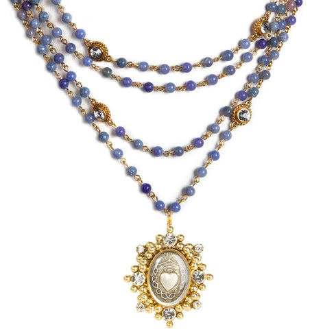 Magdalena - 6mm Semi-Precious Blue Jade All Medallions