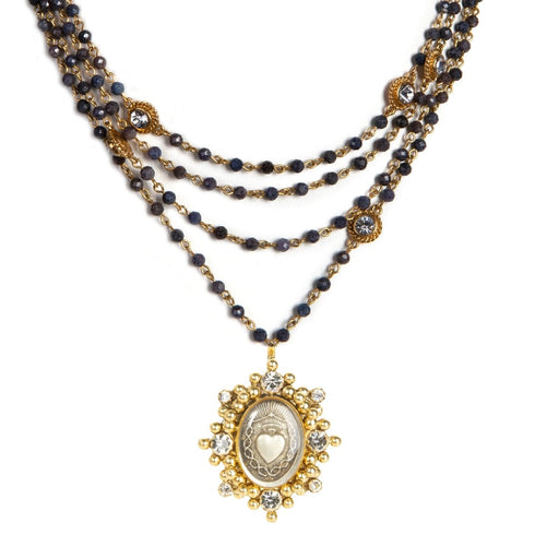 Magdalena - 4mm Precious Grey Blue Sapphire All Medallions