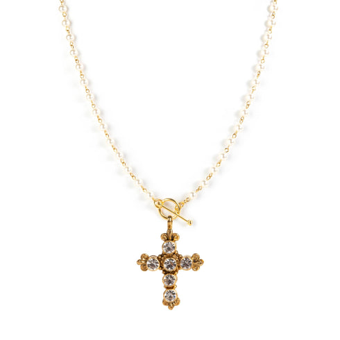 Delfina Pearl Cream All Medallions - Gold