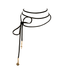 Leather Lariat Black - Gold