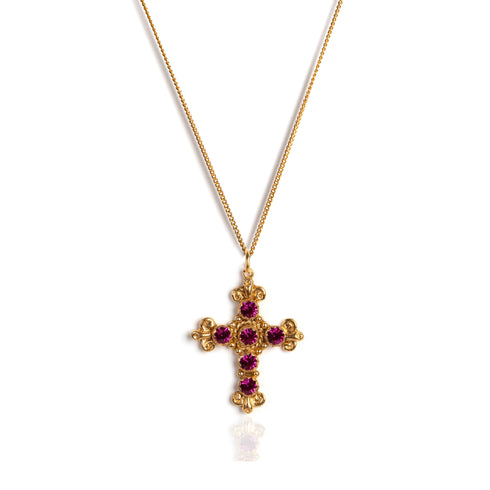 Addie Charm Fuschia Pink Necklace