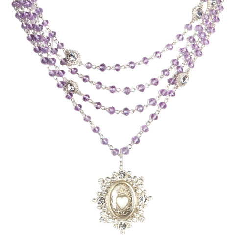 Magdalena - 6mm Semi-Precious Amethyst Beads All Medallions