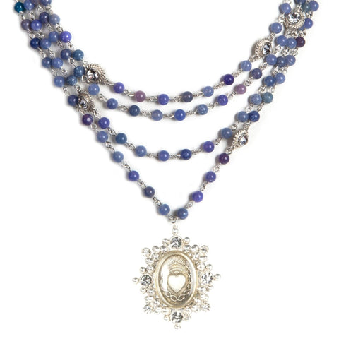 Magdalena - 6mm Semi-Precious Blue Jade All Medallions