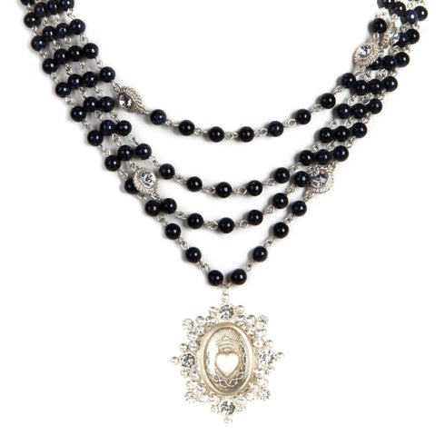 Magdalena - 6mm Semi-Precious Blue Goldstone All Medallions