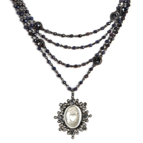 Magdalena - 4mm Precious Grey Blue Sapphire All Medallions