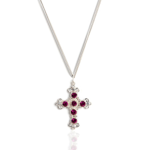 Addie Charm Fuschia Pink Necklace