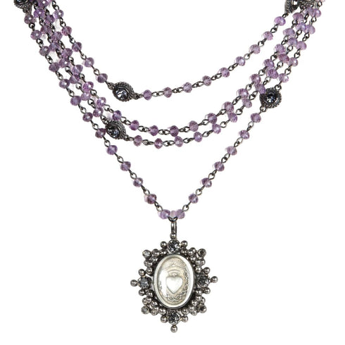 Magdalena - 6mm Semi-Precious Amethyst Beads All Medallions