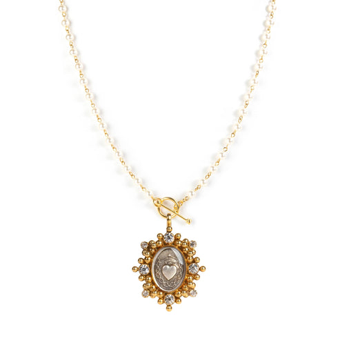 Delfina Pearl Cream All Medallions - Gold