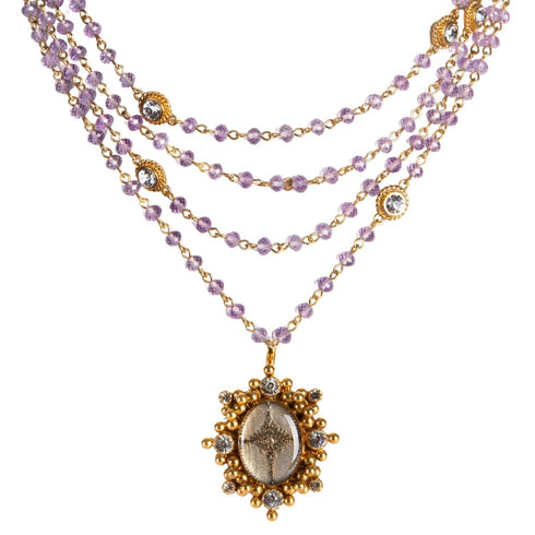 Magdalena - 6mm Semi-Precious Amethyst Beads All Medallions