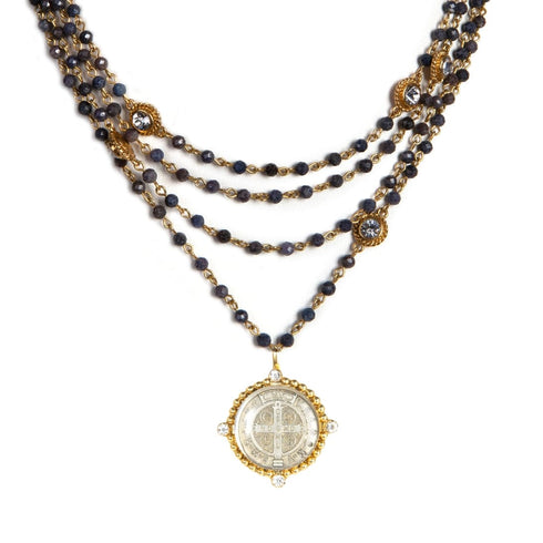 Magdalena - 4mm Precious Grey Blue Sapphire All Medallions