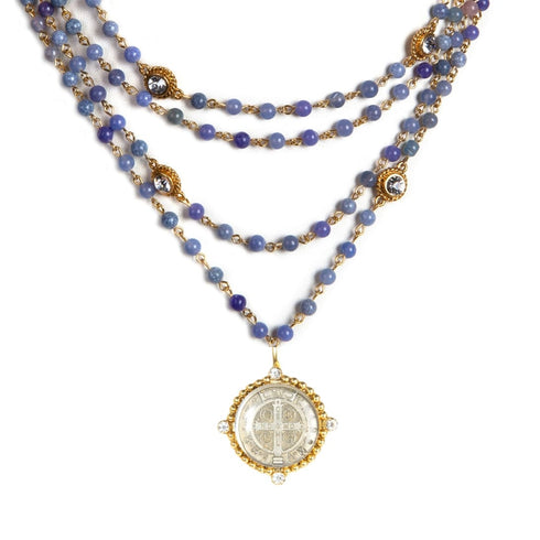 Magdalena - 6mm Semi-Precious Blue Jade All Medallions