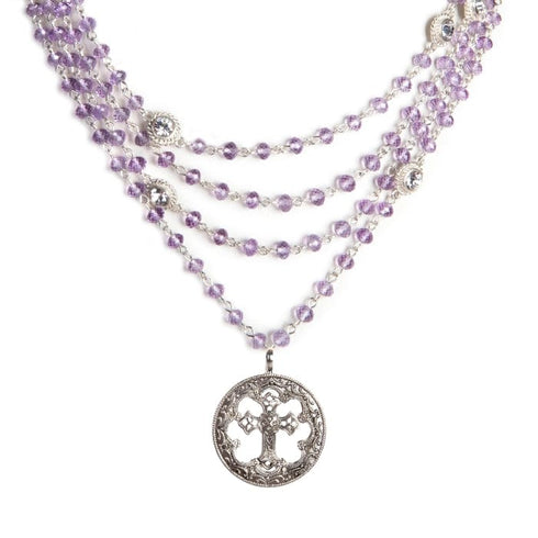 Magdalena - 6mm Semi-Precious Amethyst Beads All Medallions