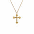 Resurrection Crystal Cross Charm Necklace - Gold