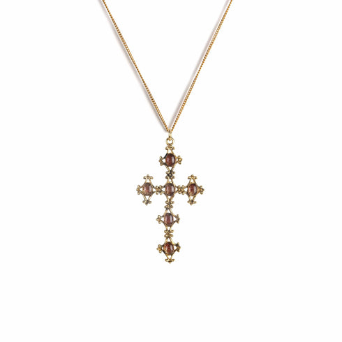 Cecilia Pink Charm Necklace - Gold