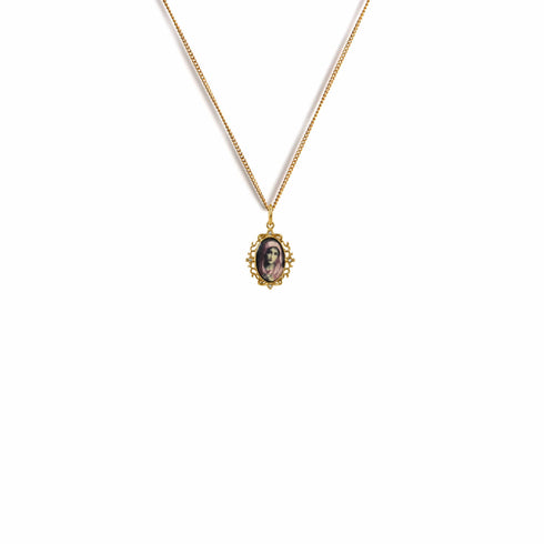 Pretty In Prayer Charm Necklace - Gold