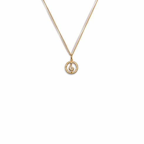 Bourne Again Wild Note Charm Necklace - Gold