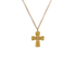 Bourne Again Rebel Cross Charm Necklace - Gold