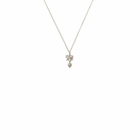 Pink At Heart Charm Necklace - Silver