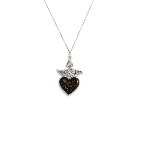 Daisy in Love Charm Necklace - Silver