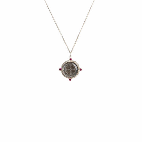 Promise To Protect Charm San Benito Necklace - Silver