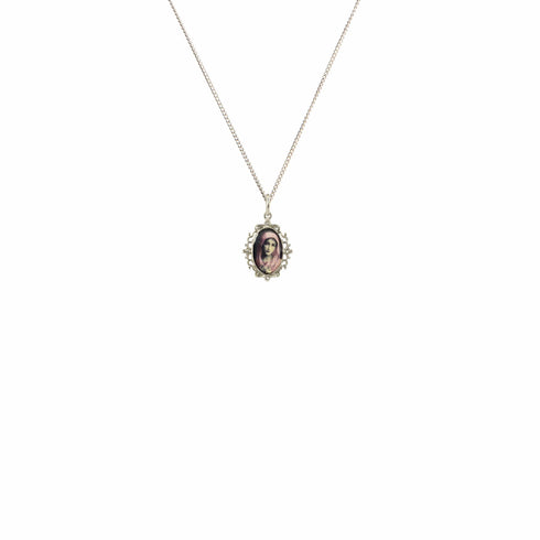 Pretty In Prayer Charm Necklace - Silver