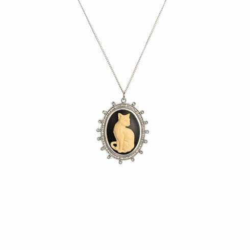 Cats! Charm Necklace - Silver