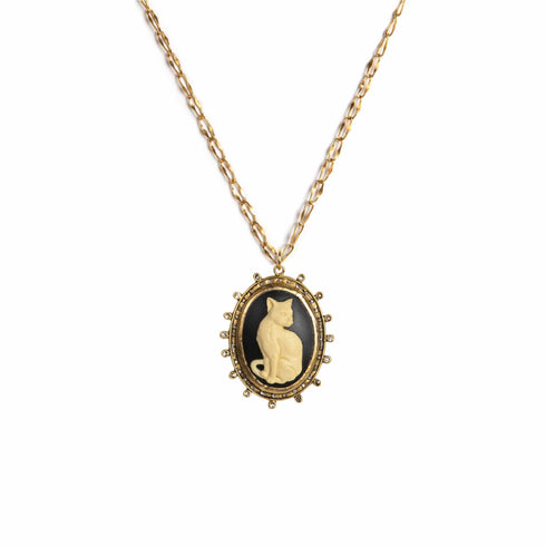Cats! Charm Necklace - Gold