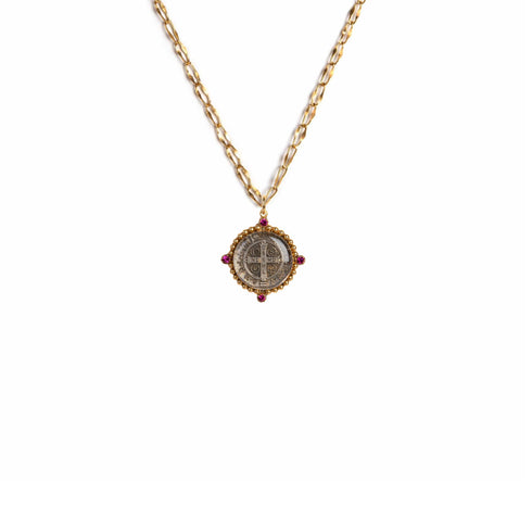Promise To Protect Charm San Benito Necklace - Gold