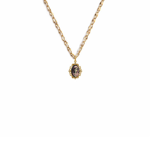 Pretty In Prayer Charm Necklace - Gold