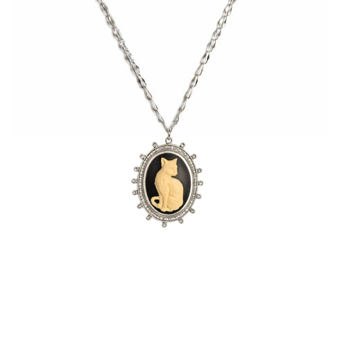 Cats! Charm Necklace - Silver