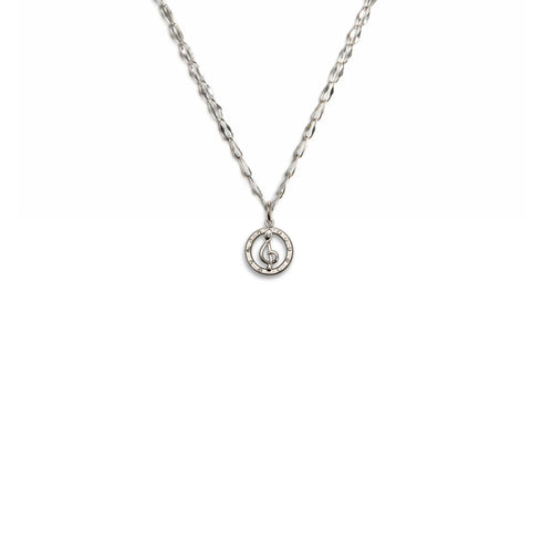 Bourne Again Wild Note Charm Necklace - Silver