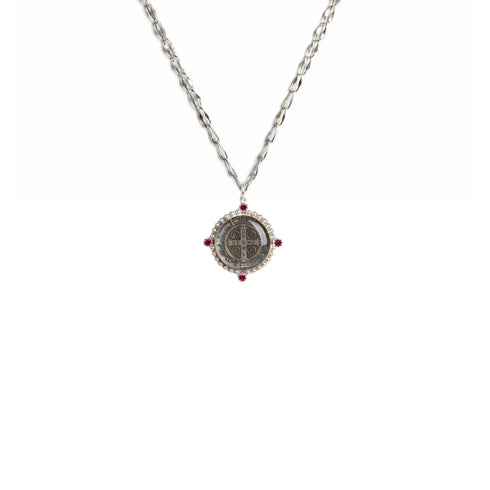 Promise To Protect Charm San Benito Necklace - Silver