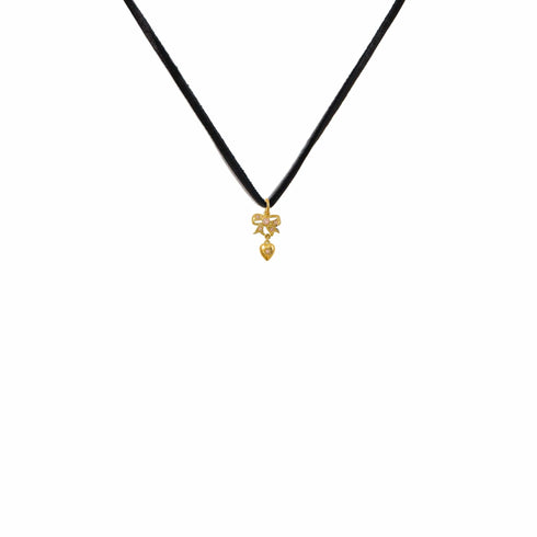 Pink At Heart Charm Necklace - Gold