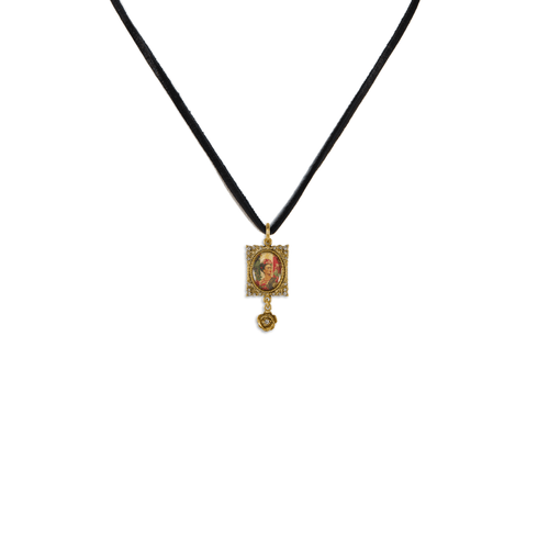 Retablo Frida Charm Necklace - Gold