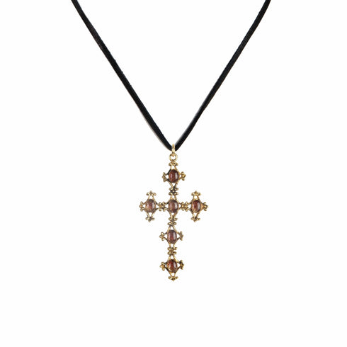 Cecilia Pink Charm Necklace - Gold