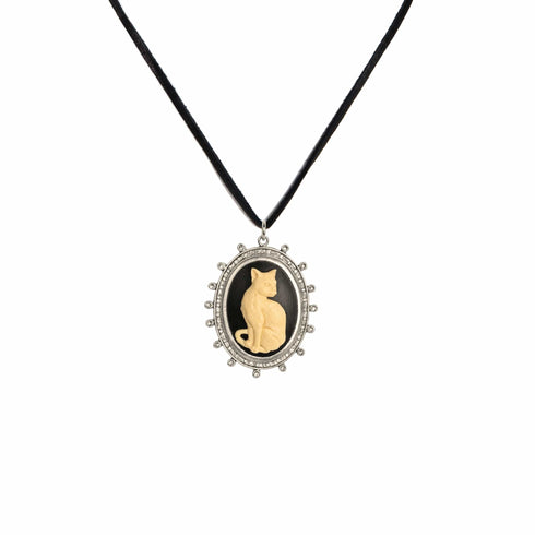 Cats! Charm Necklace - Silver