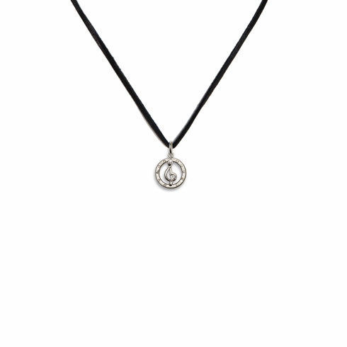 Bourne Again Wild Note Charm Necklace - Silver