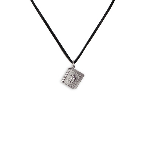 Bourne Again Prayer Charm Necklace - Silver