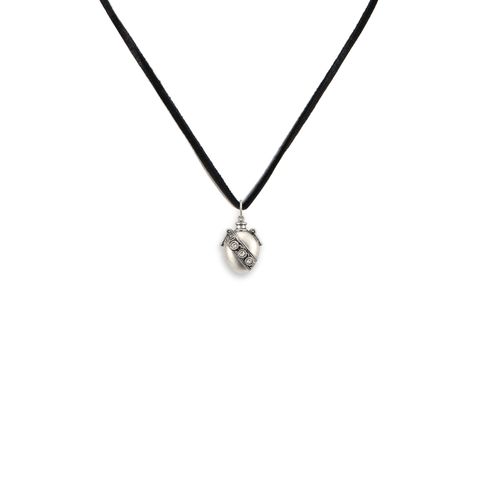 Bourne Again Poison Heart Charm Necklace - Silver