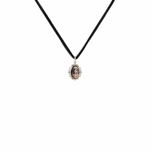 Pretty In Prayer Charm Necklace - Silver