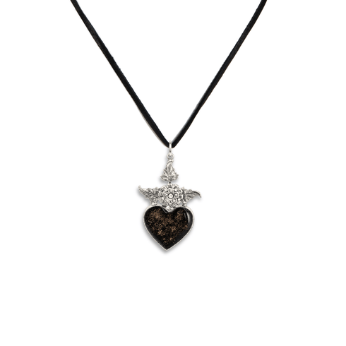 Daisy in Love Charm Necklace - Silver
