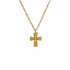 Bourne Again Rebel Cross Charm Necklace - Gold