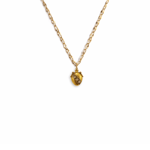Bourne Again Poison Heart Charm Necklace - Gold