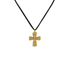 Bourne Again Rebel Cross Charm Necklace - Gold