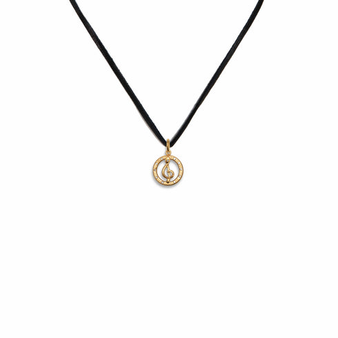 Bourne Again Wild Note Charm Necklace - Gold