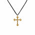 Resurrection Crystal Cross Charm Necklace - Gold