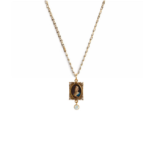 Retablo St Agatha Charm Necklace