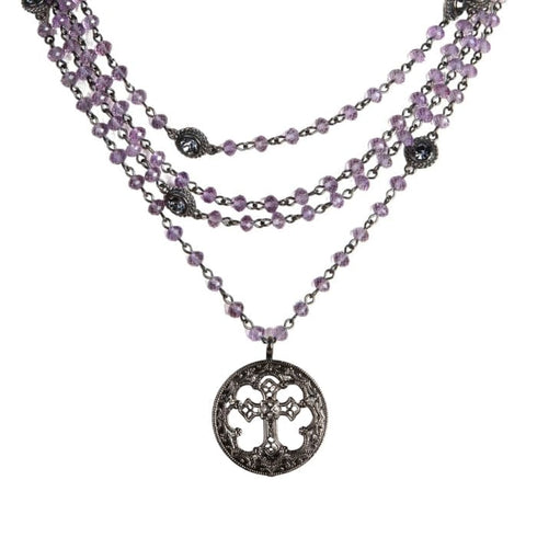 Magdalena - 6mm Semi-Precious Amethyst Beads All Medallions