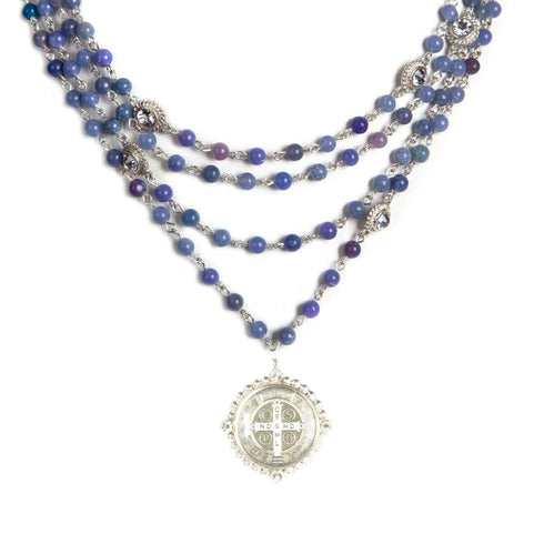 Magdalena - 6mm Semi-Precious Blue Jade All Medallions